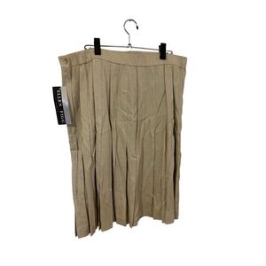 Vintage W Tags Ellen Figg Women's Tan Pleated Skirt Size 20W